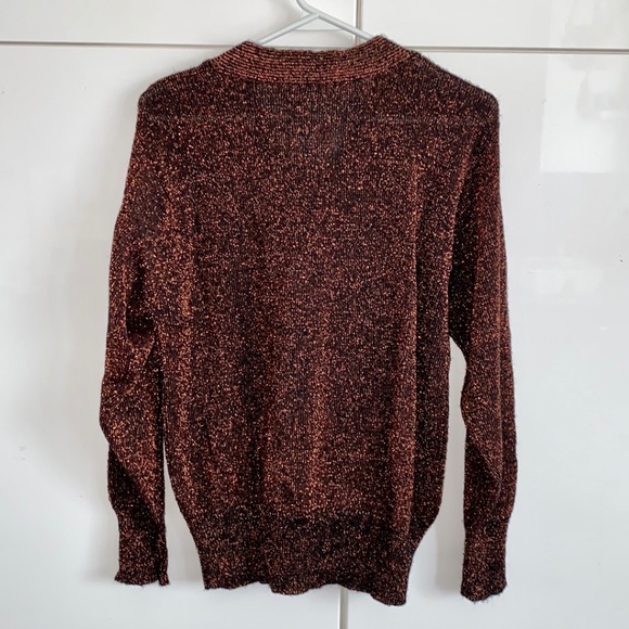 🌟LAST CHANCE 🌟 Vintage Vee Neck Copper Sweater - Picture 5 of 5